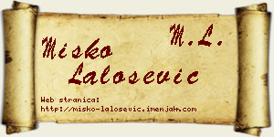 Miško Lalošević vizit kartica